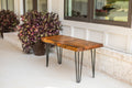 Hairpin Leg 4' Live Edge Wooden Bench