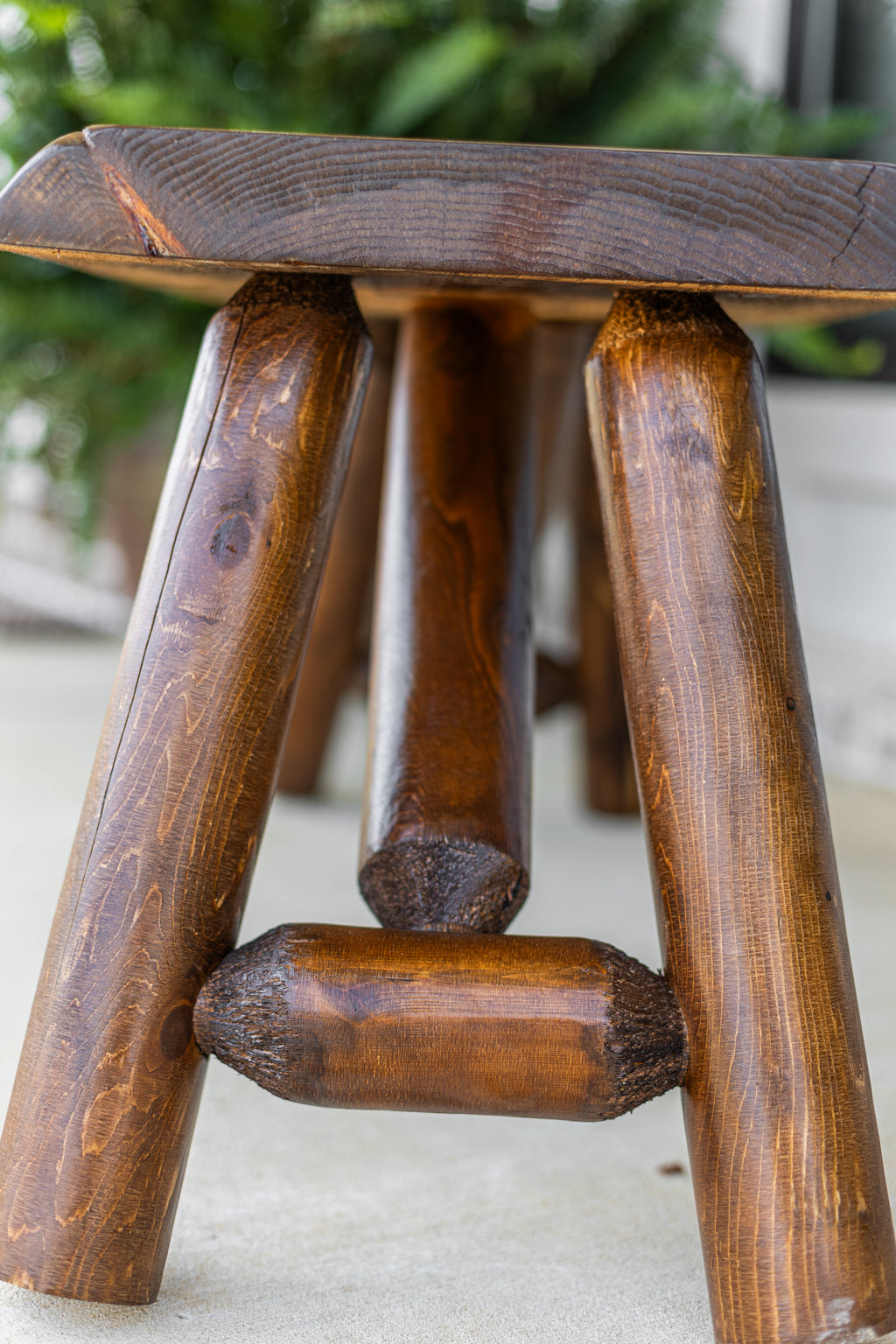3' Rustic Log Bench