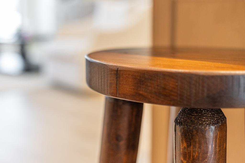 Rustic Log Bar Stool