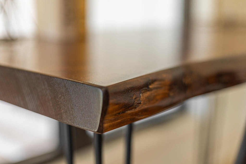 Hairpin Leg Live Edge Desk