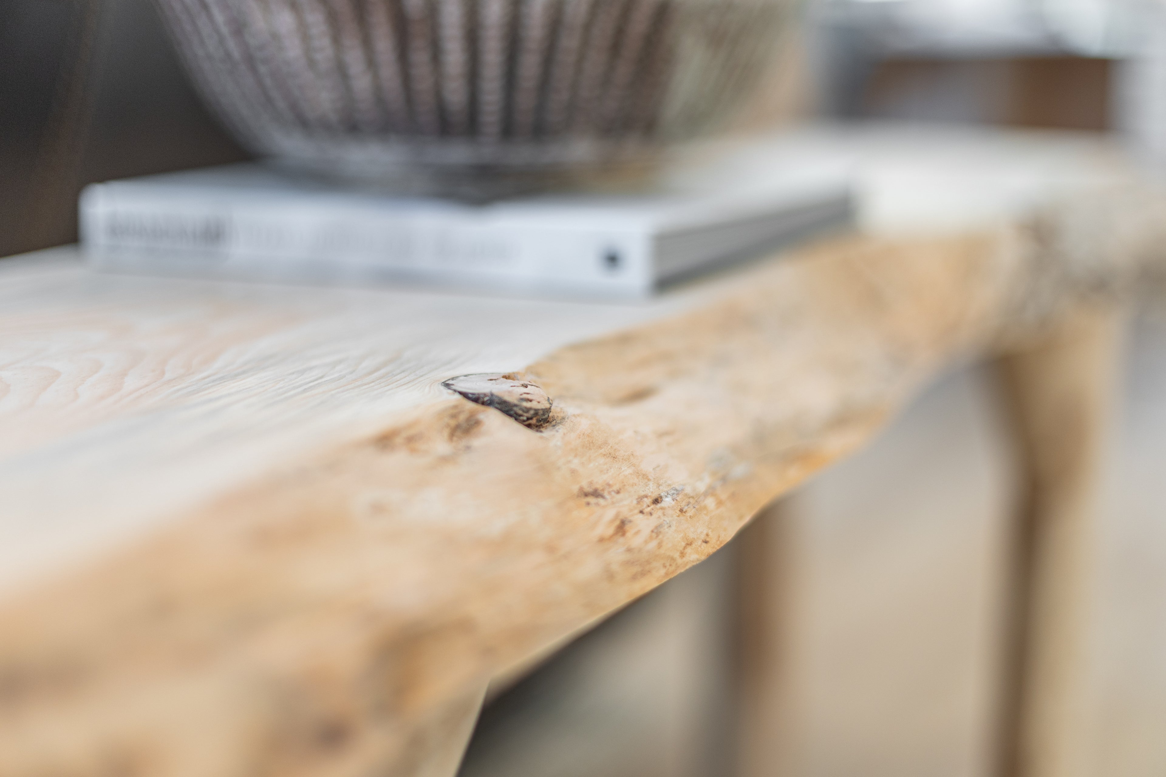 Rustic Log Sofa Table