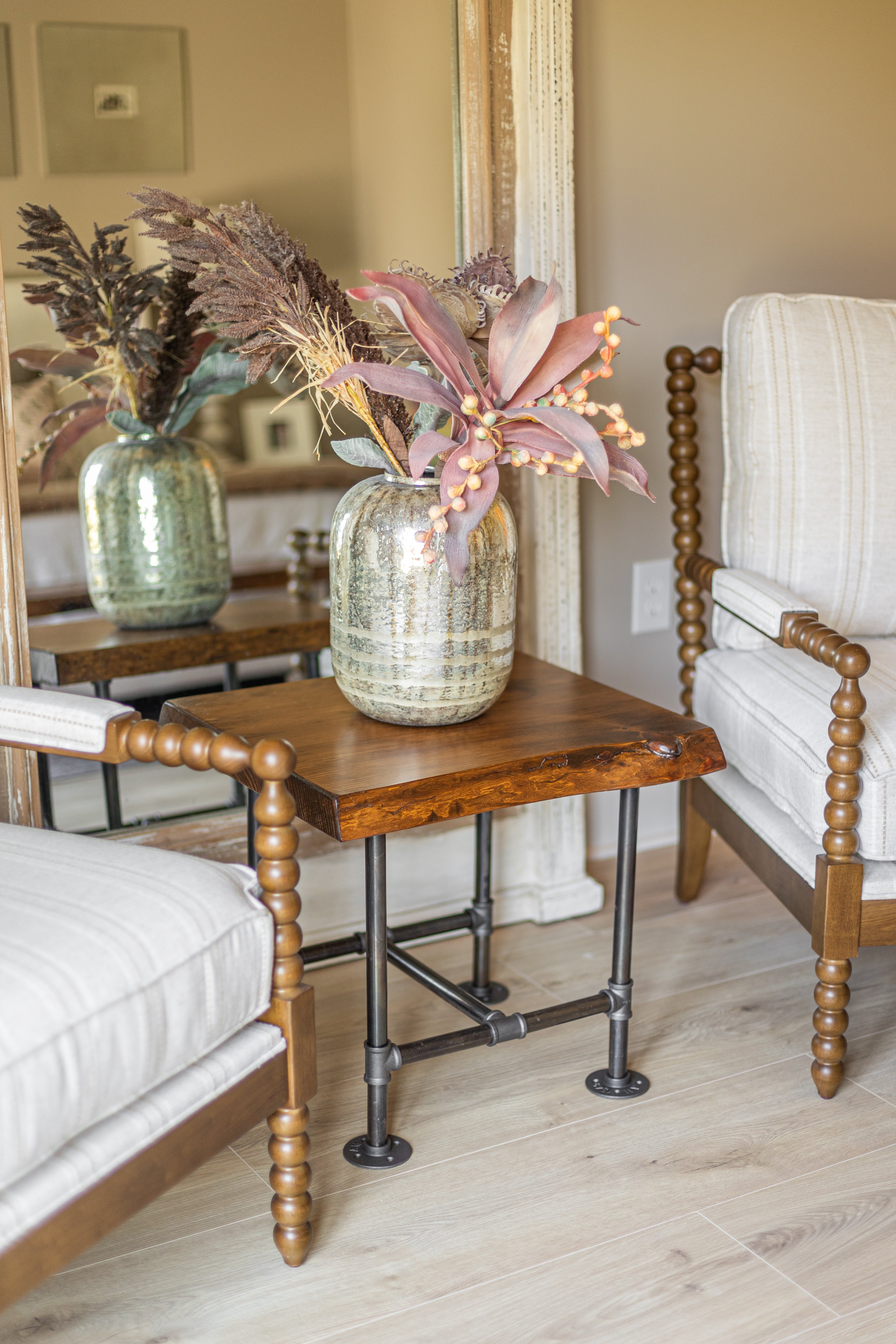 Industrial Pipe Coffee + End Table Set