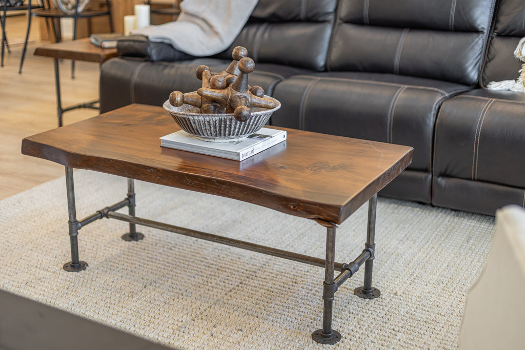 Industrial Pipe Coffee + End Table Set