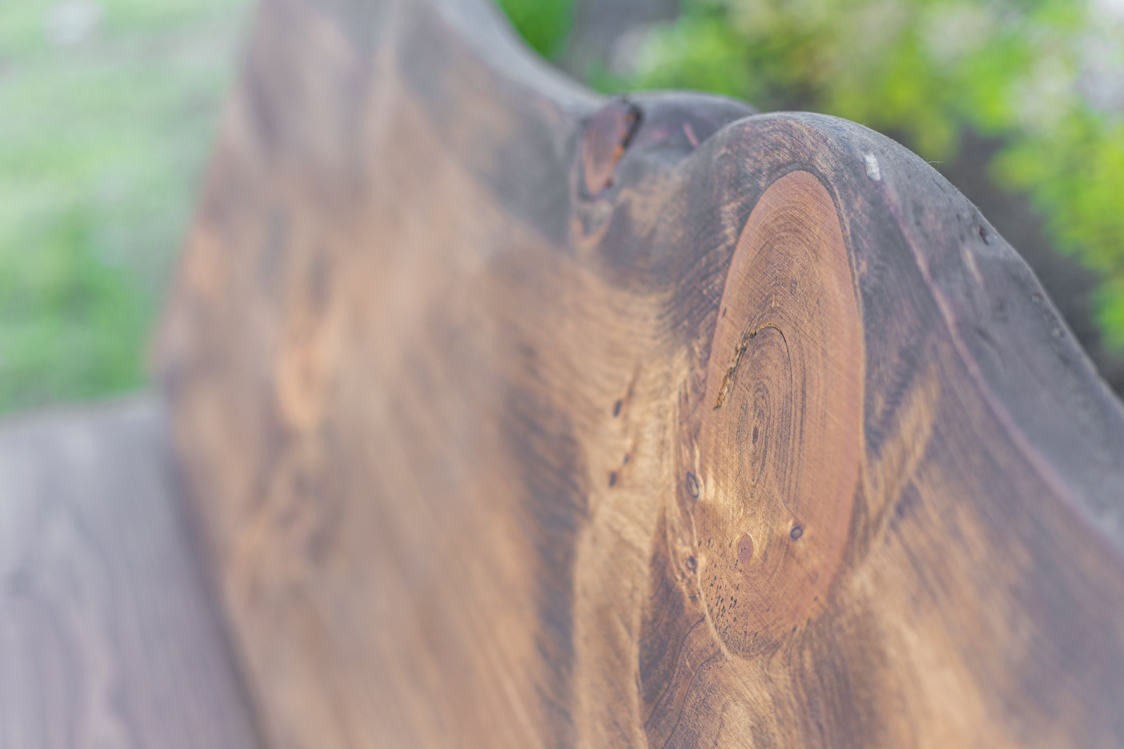 Rustic Log Bench with Back Rest