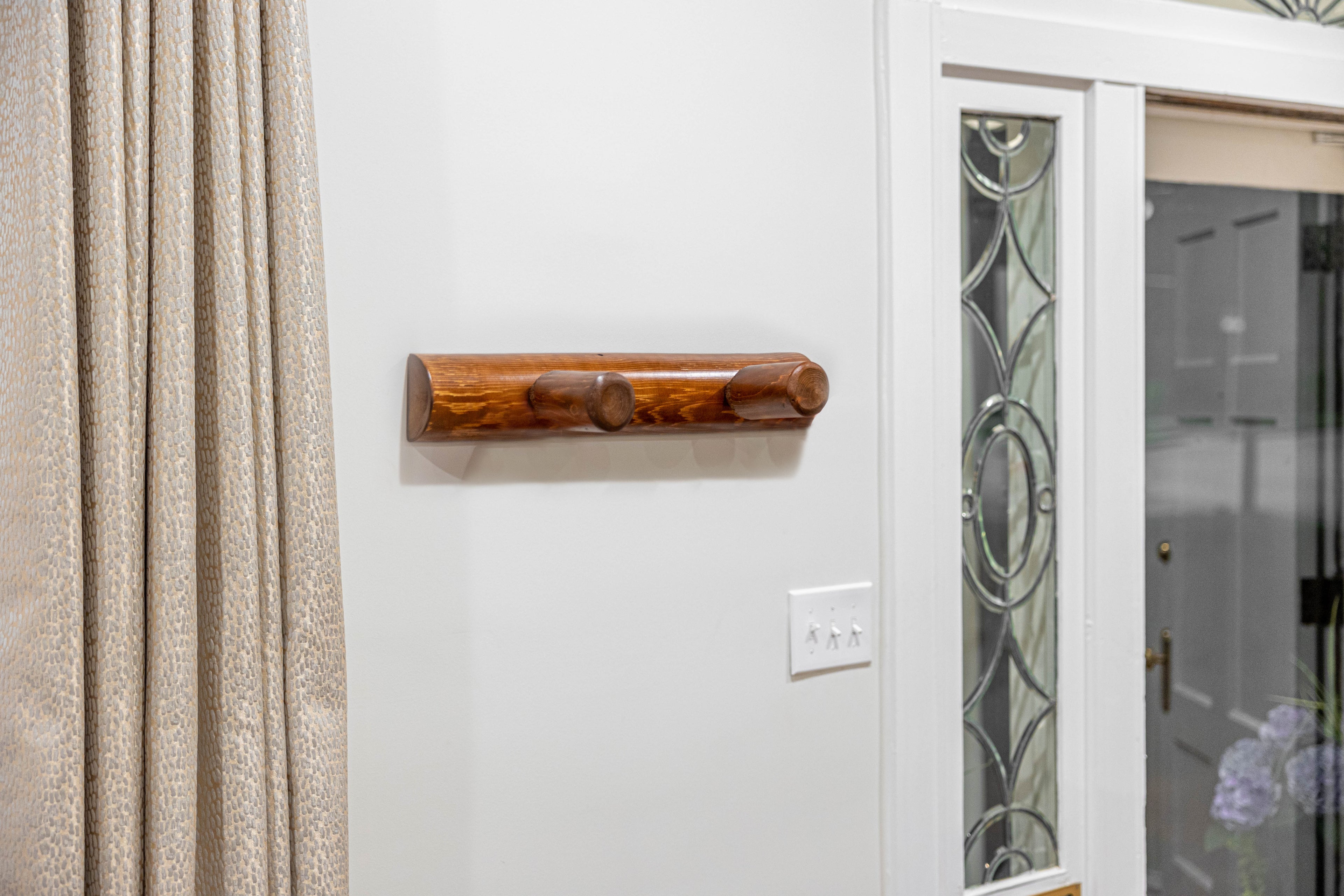 Rustic Log Coat Rack