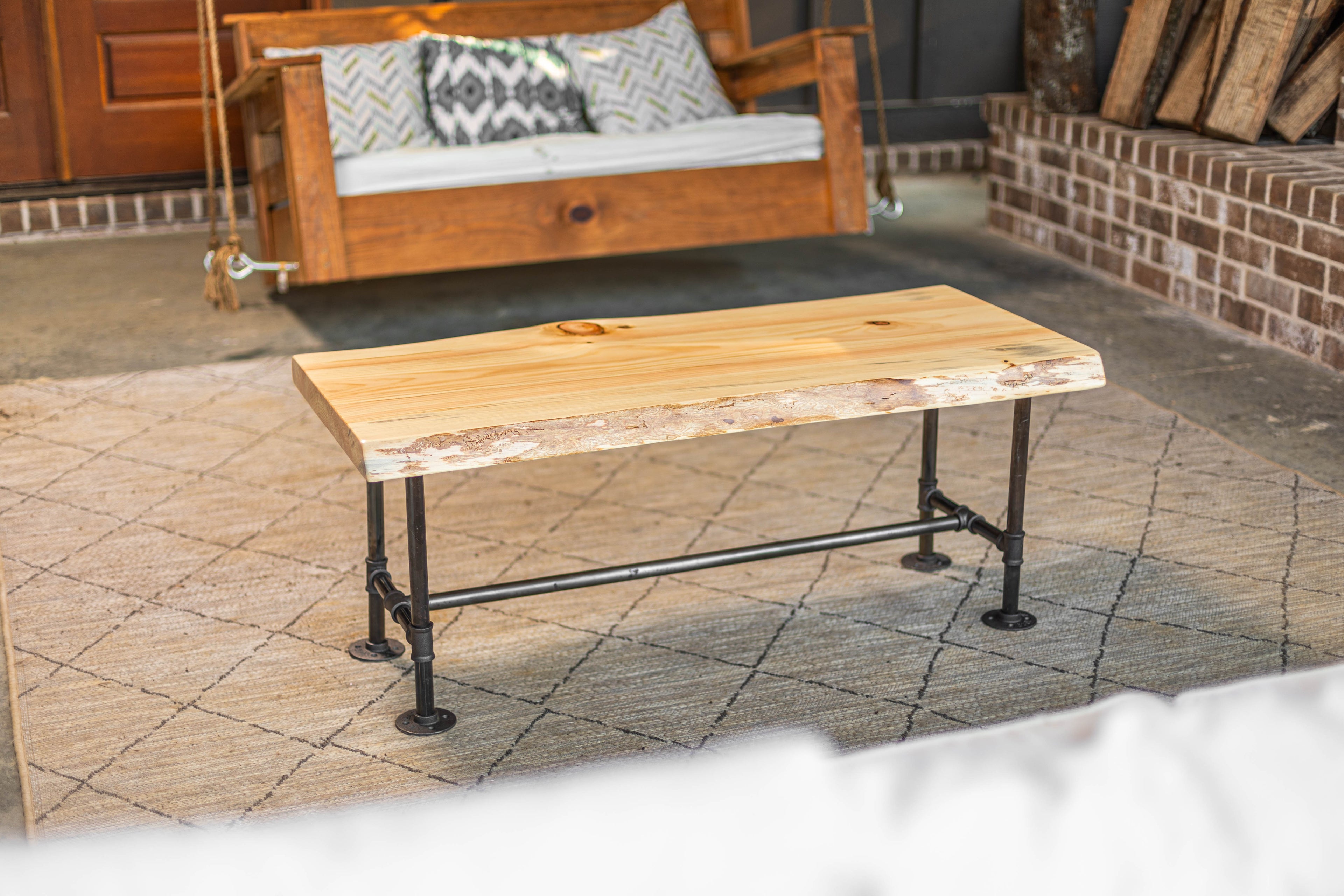 Industrial Pipe Coffee + End Table Set