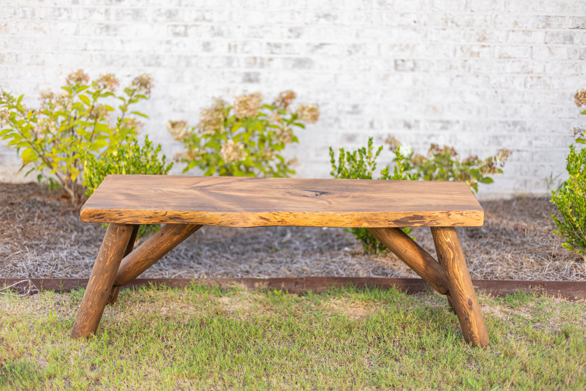 Rustic Log Bench Dim 4' Rustic Log Bench – Southern Rustic Logwerks