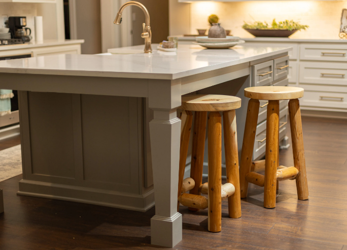 Rustic Log Bar Stool