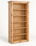Rustic Log Bookcase – 74 Inch Open Shelving