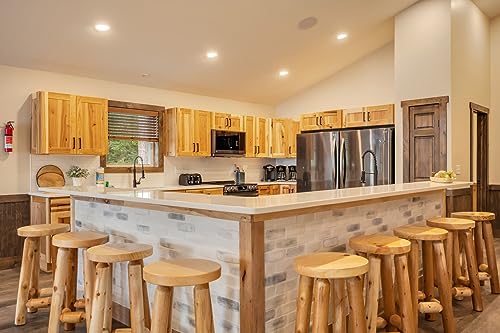 Rustic Log Bar Stool