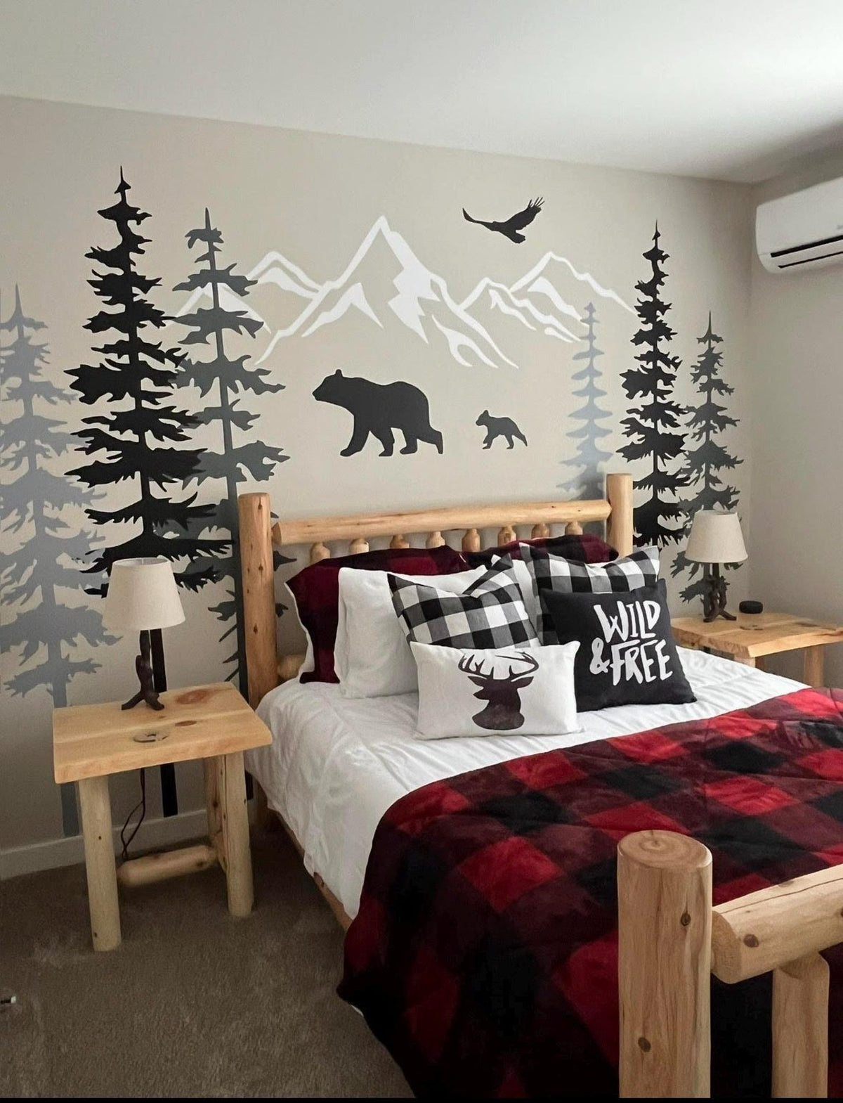 Rustic Log Bed Frame for Cabin Style Home image 3