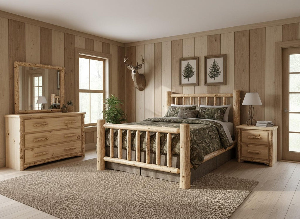 Rustic Log Bed Frame for Cabin Style Home image 4