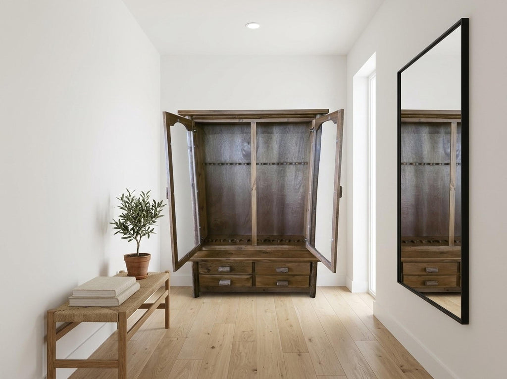 Rustic Log Gun Cabinet – 8, 10 or 12 Guns, Four Finishes