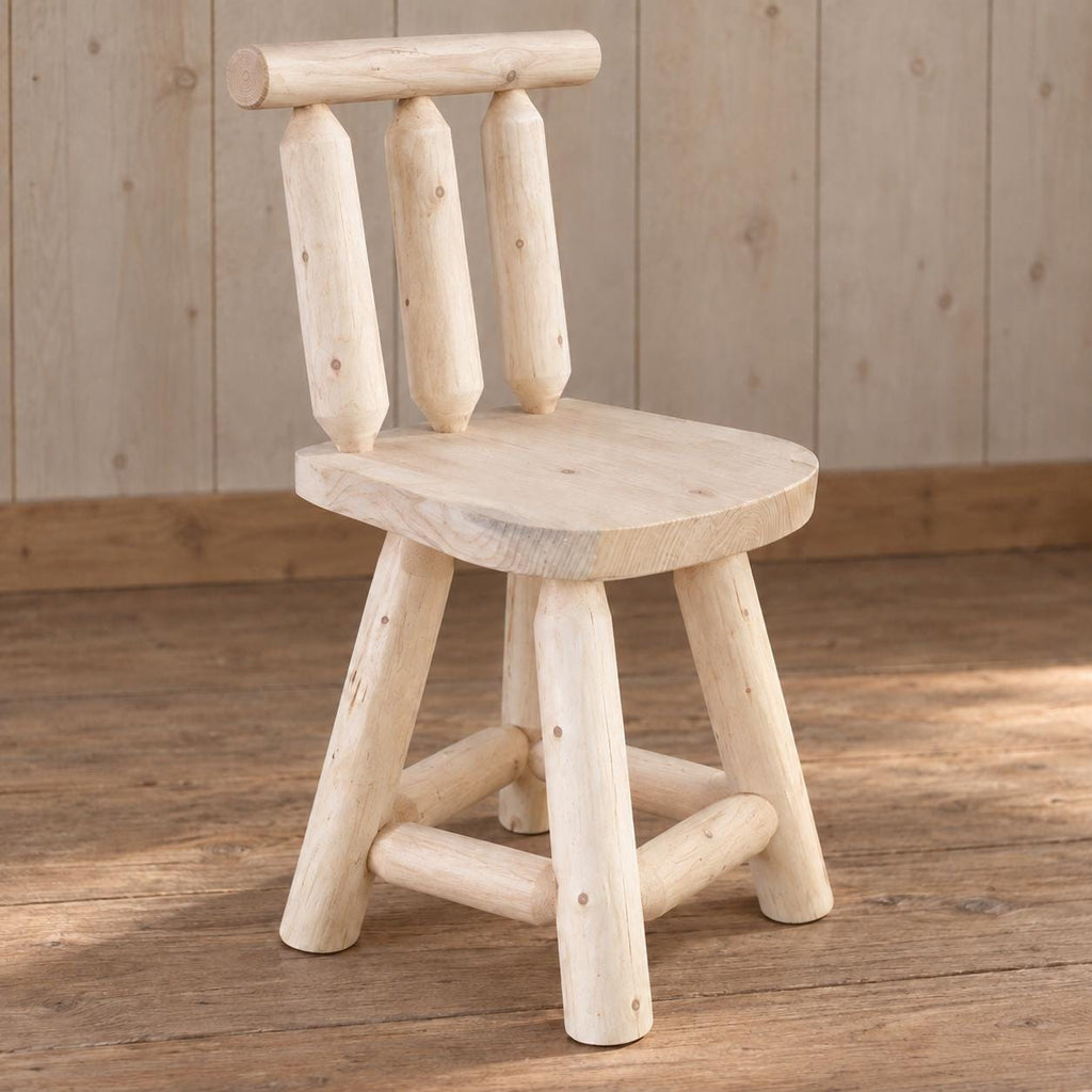 Rustic Cedar Log Barstool with Backrest – 24 or 29 Inch