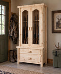 Rustic Log Gun Cabinet – 8, 10 or 12 Guns, Four Finishes